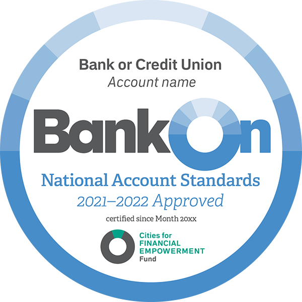 BankOn National Account Standards 2021-2022 Approved Seal